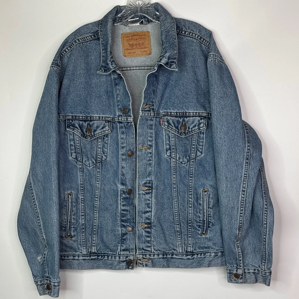 Vintage Levi's 70507-0389 Denim Trucker Button Jacket Size XL 2000 Y2K